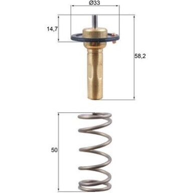 Thermostateinsatz mit Dichtung TX 265 89D
