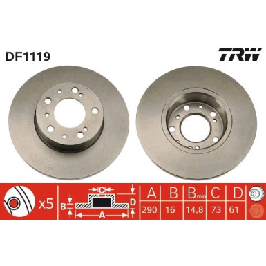 Bremsscheibe Fiat P. Ducato DF1119