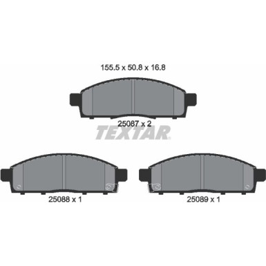 Bremsbelagsatz Nissan P.Nv200 10 2508701
