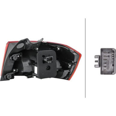 HECKLEUCHTE L 12 V HELLA VW PASSAT VARIANT 14 2SD 011 889-051