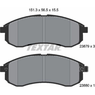 Bremsbelagsatz Mitsubishi P. L200 96-07 2387902 Bremsbelagsatz Mitsubishi P. L200 96-07 2387902