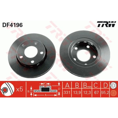 Bremsscheibe Db T. W163 98-05 DF4196 Bremsscheibe Db T. W163 98-05 DF4196