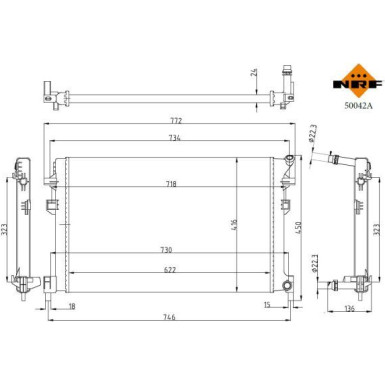 Kühler, Motorkühlung 50042A