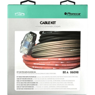 Phonocar Kabelsatz für Verstärker 60 A 06098 KABEL FÜR HI-FI SYSTEME - 80 A 60A06098