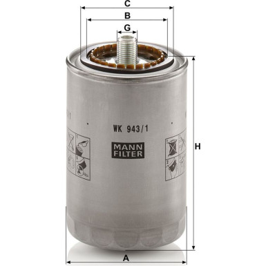 Mann & Hummel Kraftstofffilter LKW MERCEDES WK 943/1