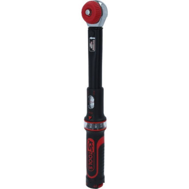KS TOOLS ERGOTORQUE®Präzisions-Drehmomentschlüssel mit Ratschenkopf mit Drehknopfverstellung 516.1422