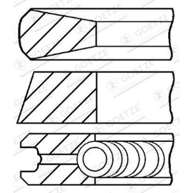 GOETZE ENGINE Kolbenring 08-138000-00