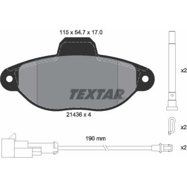 Bremsbelagsatz Ford P. Ka 1.2 10- 2 Sensoren 2143609 Bremsbelagsatz Ford P. Ka 1.2 10- 2 Sensoren 2143609