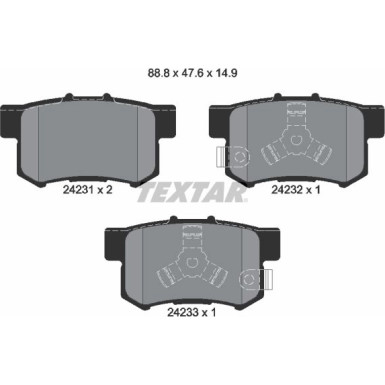 Bremsbelagsatz Honda T. Crv 02 2423101 Bremsbelagsatz Honda T. Crv 02 2423101