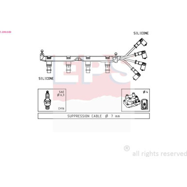 Zündleitungssatz Made in Italy - OE Equivalent 1.499.049