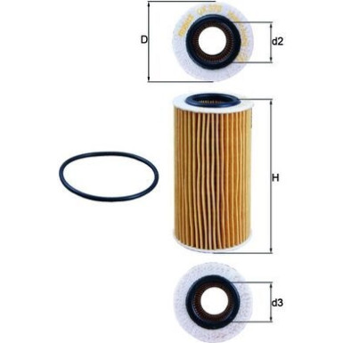 MAHLE Ölfilter OX 370D MAHLE Ölfilter OX 370D
