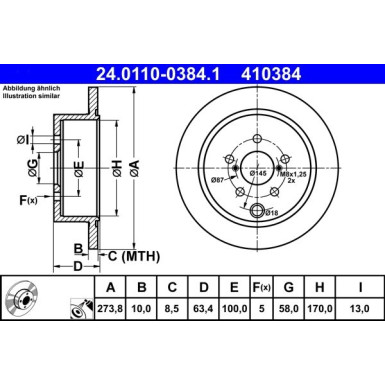 Bremsscheibe Subaru T. Impreza/Forester/Xv 1.6-2.0 12 24.0110-0384.1 Bremsscheibe Subaru T. Impreza/Forester/Xv 1.6-2.0 12 24.0110-0384.1