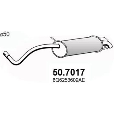 Endschalldämpfer SEAT,SKODA,VW 99 50.7017