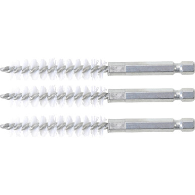 BGS Nylonbürste 11 mm Antrieb Außensechskant 6,3 mm (1/4 ) 3-tlg 3078-11-N