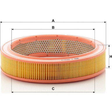 Mann & Hummel Luftfilter PKW AUDI,SEAT,SKODA,VW C 2852/2