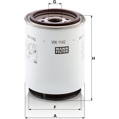 Mann & Hummel Kraftstofffilter LKW New Holland WK 1142 x