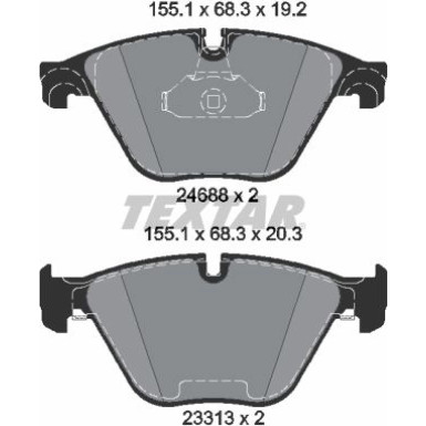 Bremsbelagsatz Bmw P. F10 10- 525-535 2468801 Bremsbelagsatz Bmw P. F10 10- 525-535 2468801