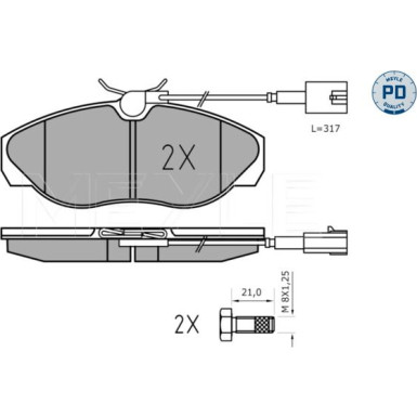 MEYLE Bremsbeläge 0252360219/PD MEYLE Bremsbeläge 0252360219/PD