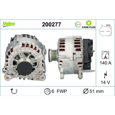 VALEO Generator 200277 VALEO CORE-FLEX VALEO Generator 200277 VALEO CORE-FLEX