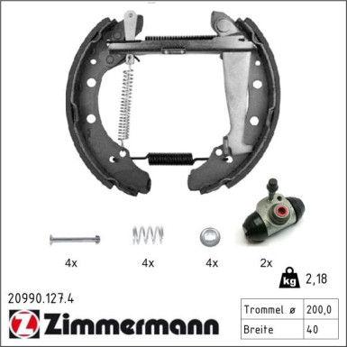ZIMMERMANN Bremsbacken 20990.127.4