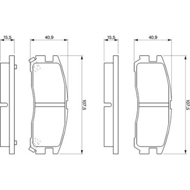 Bremsklötze MITSUBISHI,PROTON,CHRYSLER,DODGE 0 986 461 145 Bremsklötze MITSUBISHI,PROTON,CHRYSLER,DODGE 0 986 461 145