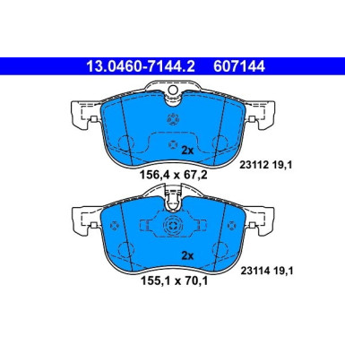 Bremsbelagsatz Rover S. 75 1,8-2,5 99-05 13.0460-7144.2 Bremsbelagsatz Rover S. 75 1,8-2,5 99-05 13.0460-7144.2