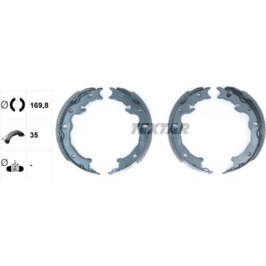 Handbremsbacken Subaru Impreza 12 91080500 Handbremsbacken Subaru Impreza 12 91080500