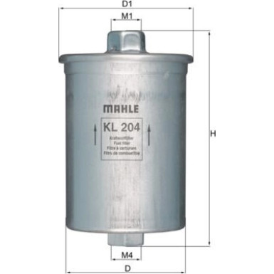 MAHLE Kraftstofffilter KL 204