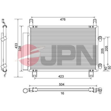 JPN Kondensator, Klimaanlage 60C9133-JPN
