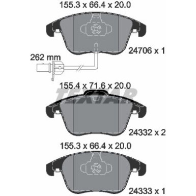 Bremsbelagsatz Vw S. A4/A5 07- Scheibe 314Mm 2470601 Bremsbelagsatz Vw S. A4/A5 07- Scheibe 314Mm 2470601