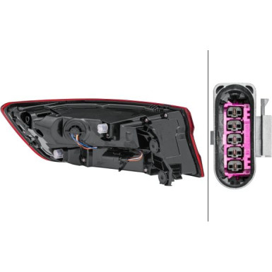 HECKLEUCHTE HELLA AUDI A4 LIM 15 2SD 012 246-181
