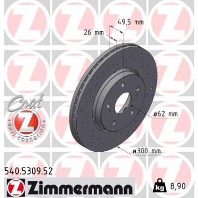 Bremsscheibe VA Sport 540.5309.52 Bremsscheibe VA Sport 540.5309.52