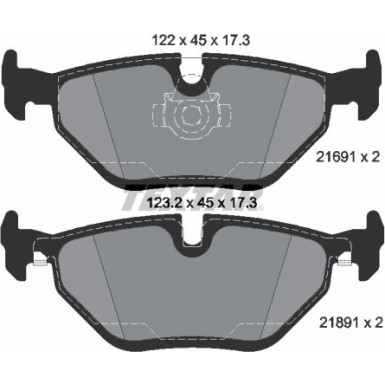 Bremsbelagsatz Bmw T. E39 11/95 2169103