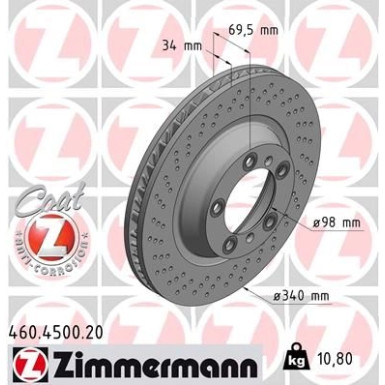 Bremsscheibe HA li 460.4500.20 Bremsscheibe HA li 460.4500.20
