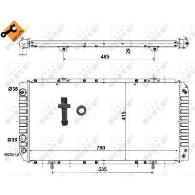 Kühler, Motorkühlung EASY FIT 52062