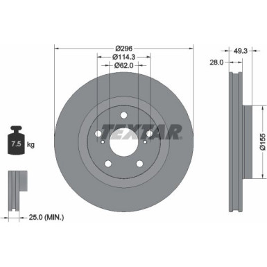 Bremsscheibe Toyota P. Rav-4 06 PRO 92168803 Bremsscheibe Toyota P. Rav-4 06 PRO 92168803