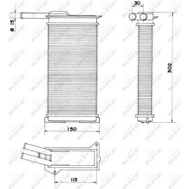 Wärmetauscher, Innenraumheizung 58608 Wärmetauscher, Innenraumheizung 58608