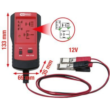 KS TOOLS 12 V-Relaistester 150.1755 KS TOOLS 12 V-Relaistester 150.1755