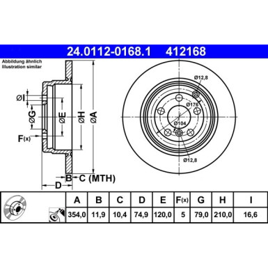 Bremsscheibe Land Rover P. Range Rover 3.0-3.6D/4.2-4.4 4X4 02-12 24.0112-0168.1 Bremsscheibe Land Rover P. Range Rover 3.0-3.6D/4.2-4.4 4X4 02-12 24.0112-0168.1