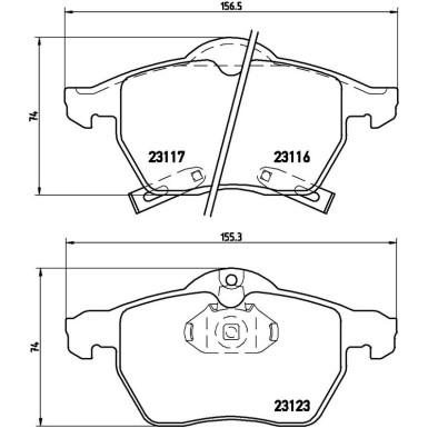BREMBO Bremsklötze VA P 59 048 BREMBO Bremsklötze VA P 59 048
