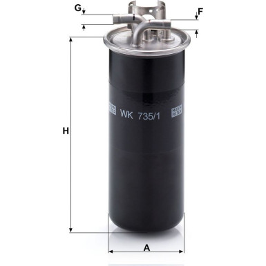 Mann & Hummel Kraftstofffilter PKW AUDI A6 TDi WK 735/1