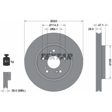 Bremsscheibe Honda P. Cr-V 07-/12 92184803 Bremsscheibe Honda P. Cr-V 07-/12 92184803