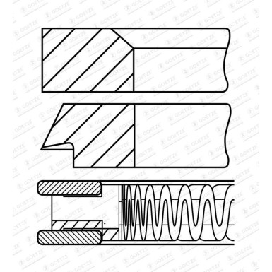 GOETZE ENGINE Kolbenring 08-154300-00 GOETZE ENGINE Kolbenring 08-154300-00