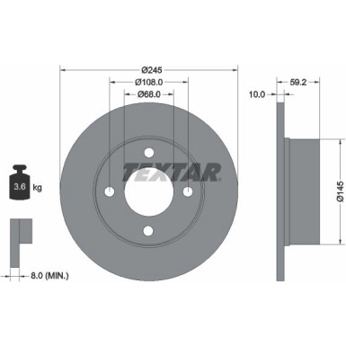 Bremsscheibe Vw T. A80/100 92026100 Bremsscheibe Vw T. A80/100 92026100