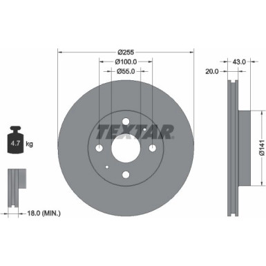 Bremsscheibe Toyota P. Yaris/Yaris Verso 99-05 255Mm Mit Ty-U-Scheiben 92115603 Bremsscheibe Toyota P. Yaris/Yaris Verso 99-05 255Mm Mit Ty-U-Scheiben 92115603