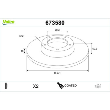 VALEO Motorkühler 230856 COATED