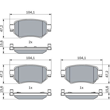 Bremsbelagsatz 0 986 460 010 Bremsbelagsatz 0 986 460 010