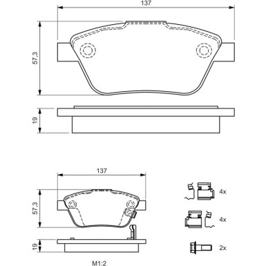 Bremsklötze OPEL Corsa 0 986 494 157 Bremsklötze OPEL Corsa 0 986 494 157