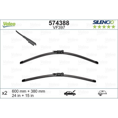 VM397 VALEO Silencio X.TRM Wischer 574388 VM397 VALEO Silencio X.TRM Wischer 574388