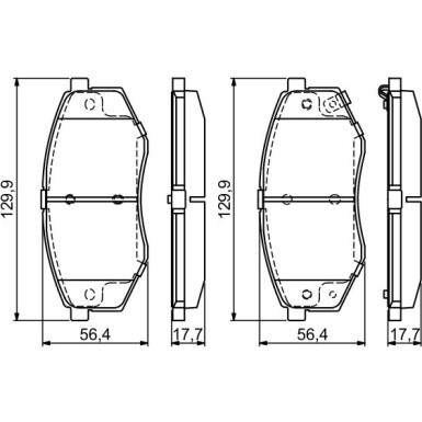 Bremsklötze HYUNDAI,TOYOTA 0 986 494 692